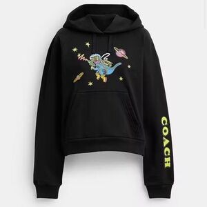 COACH Cosmic Rexy in Space Print Raglan Hoodie Sweater NWOT ($325.00 New!)